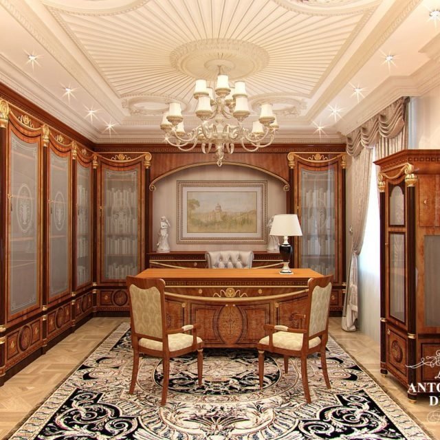 Интерьер кабинета в классическом стиле138