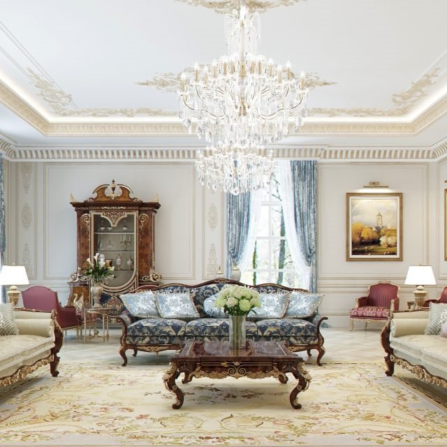 Элегантная гостиная в фешенебельном особняке в Нур-Султане