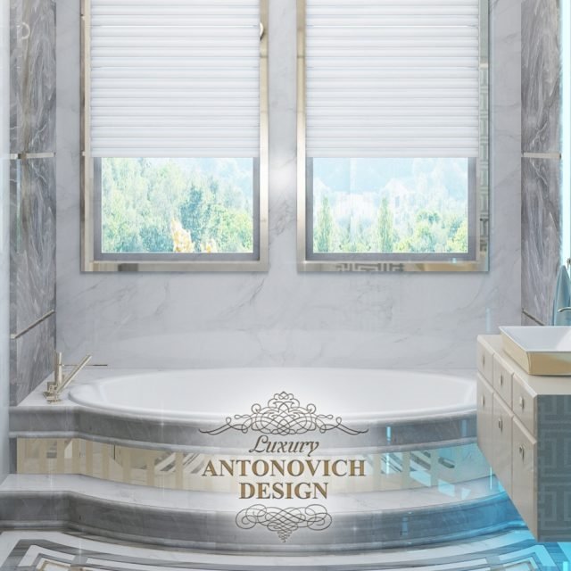 Идеи интерьера ванной с окнами