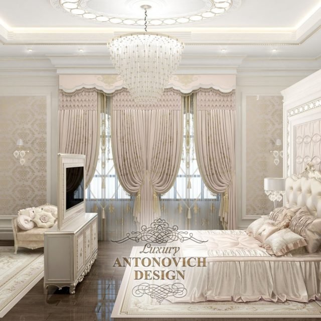 Красивая спальня с гардеробной