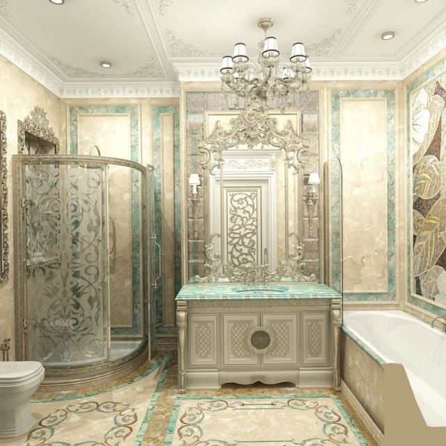 Ванная комната квартиры в ЖК Династия (Москва)