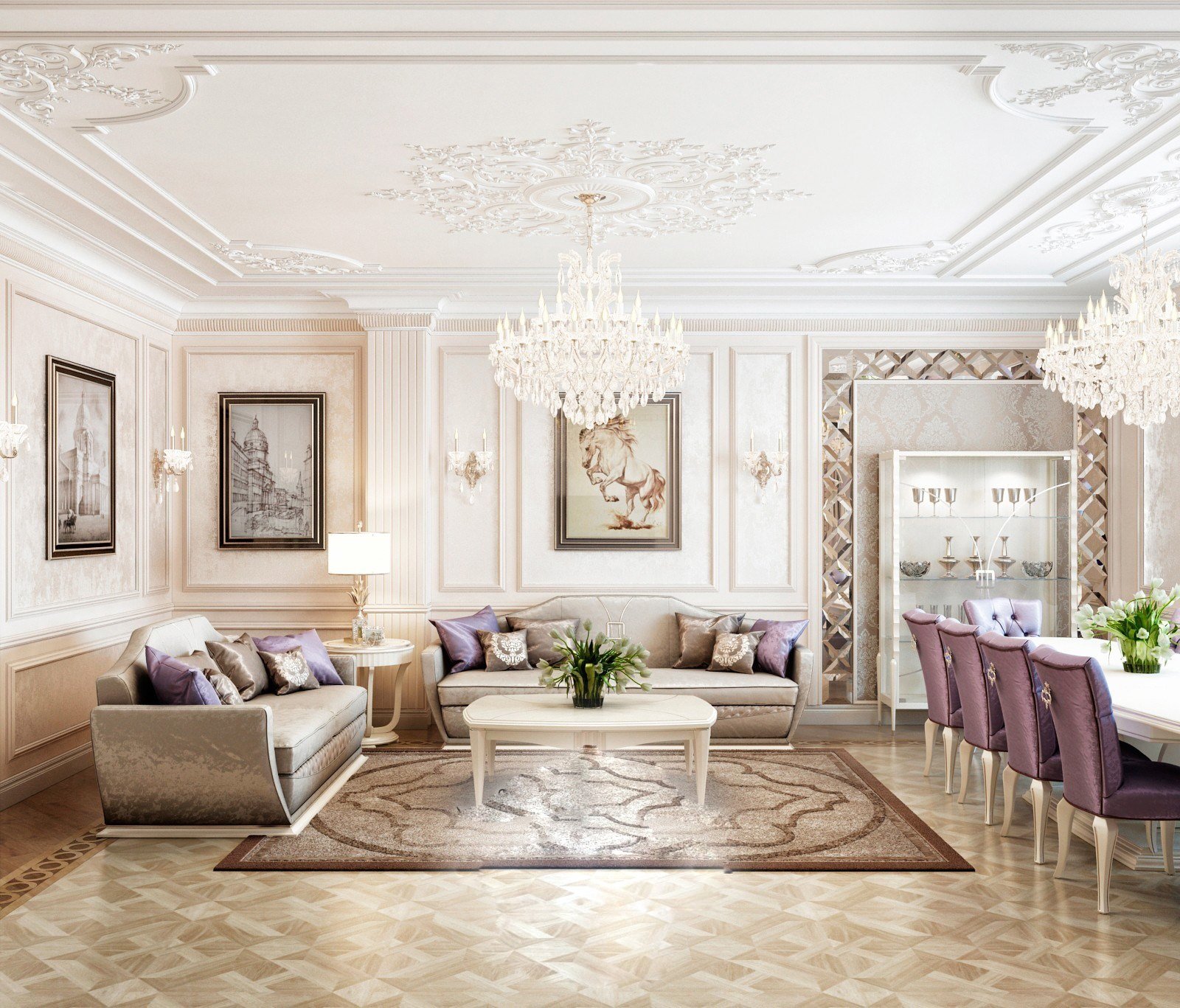 Aristocracia en el interior de la sala de estar - Luxury ...