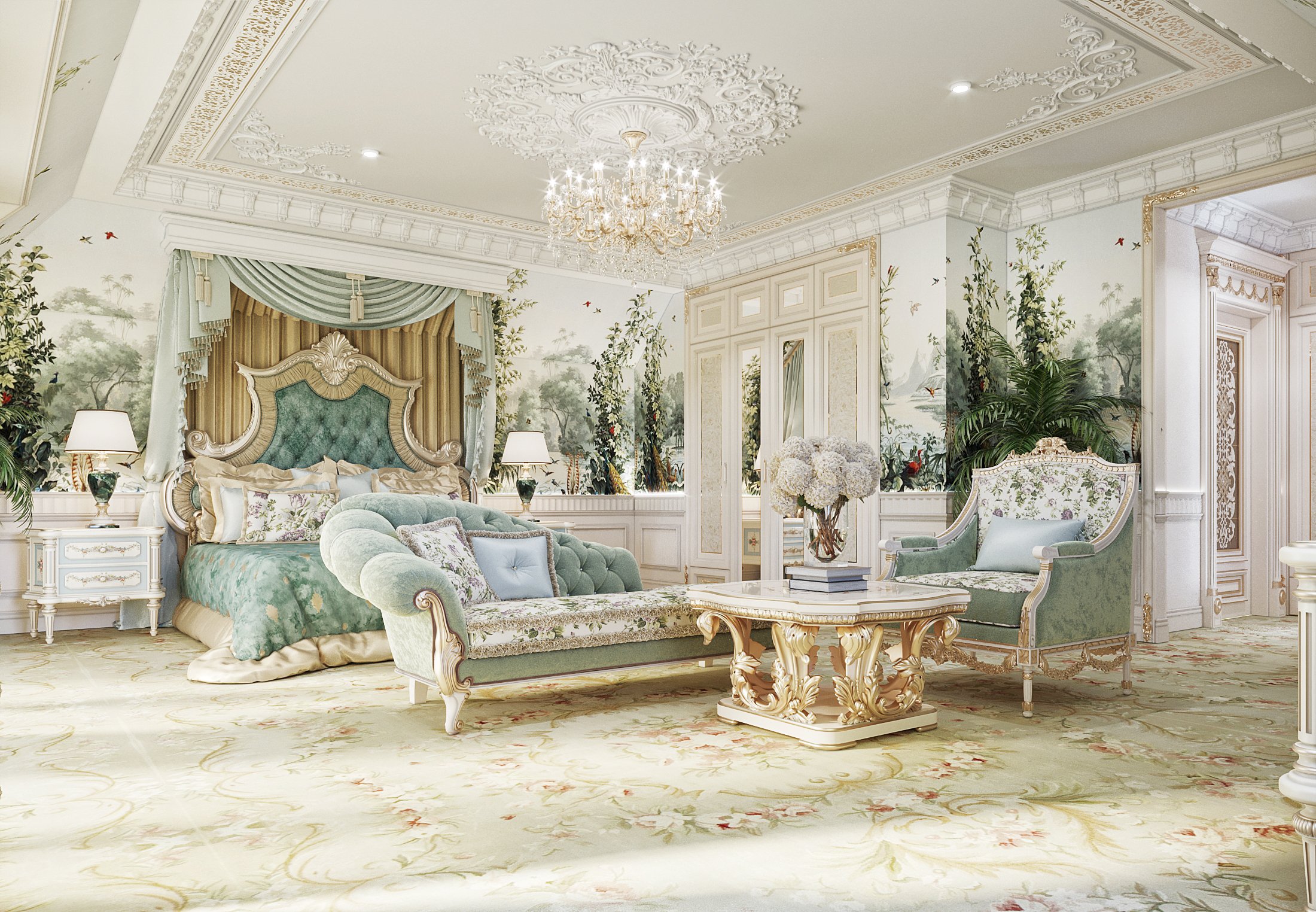 Спальня в классическом стиле, Luxury Antonovich Design