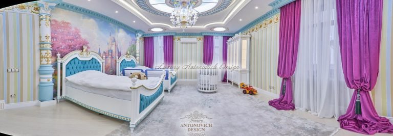 Стильные шторы в классическом стиле с подхватами, санузел хозяйский, дом Астана