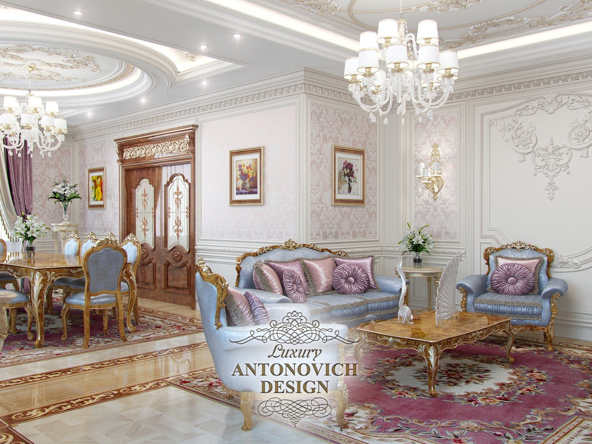 дизайн дома гостиная Алматы