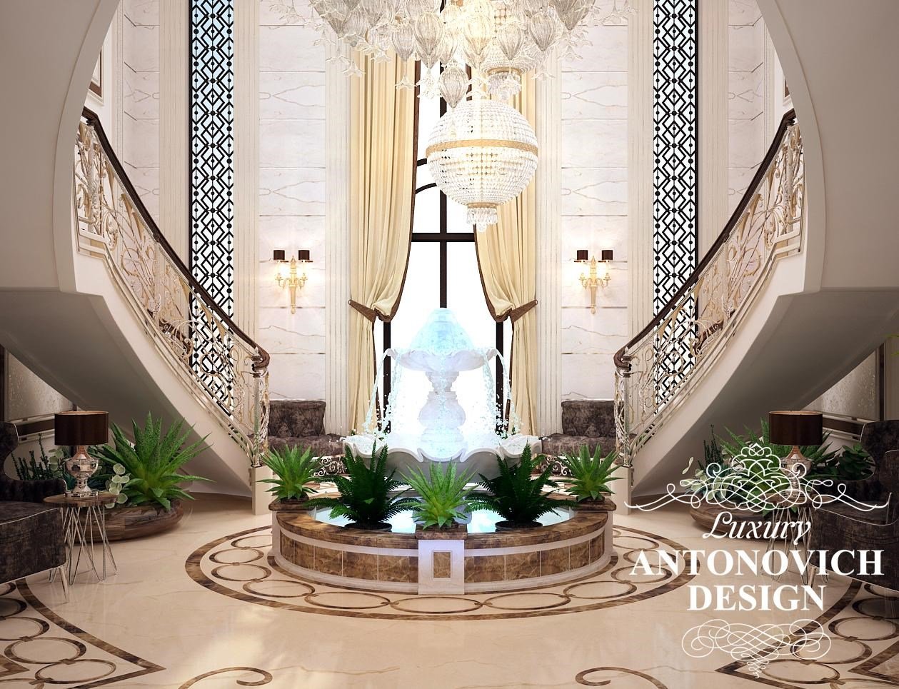 Элитный проект дома с роскошной лестницей в стиле современная классика от Лакшери Антонович Дизайн