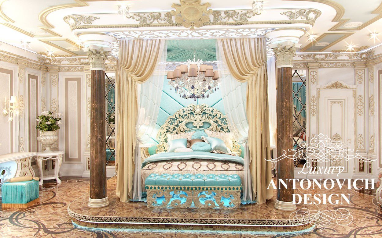 Элитный дизайн виллы с уютной гостиной в классическом стиле от студии Antonovich Design