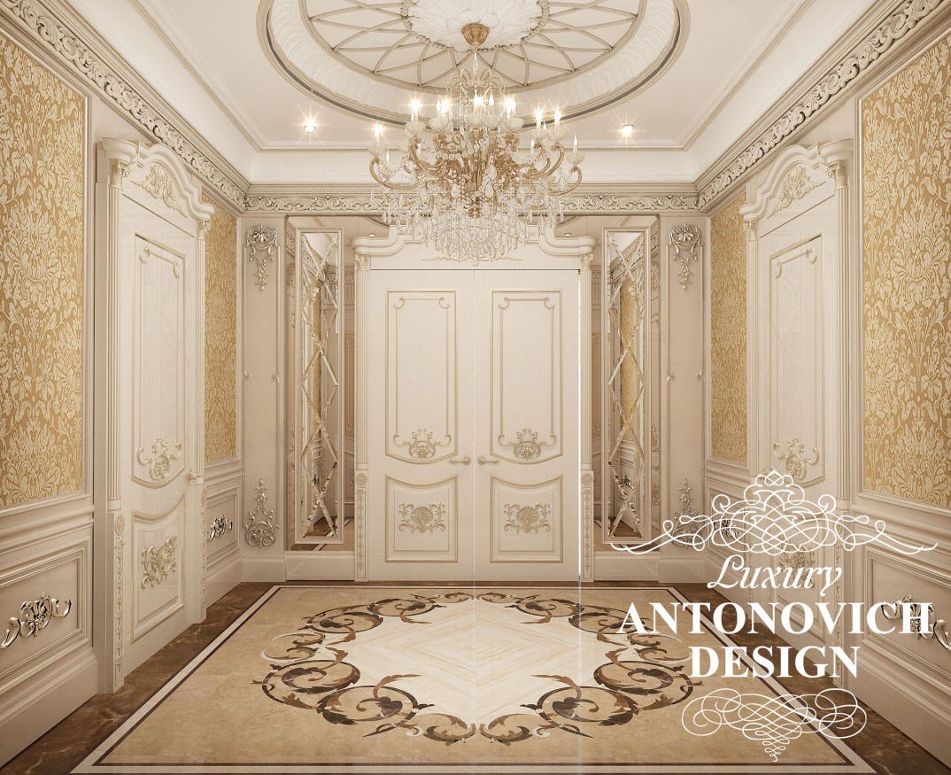 Элитный дизайн проект дома с элитной мебелью в классическом стиле от студии дизайна Лакшери Антонович Дизайн