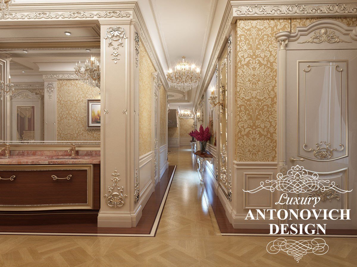 Элитный дизайн интерьера дома с двумя спальнями в классическом стиле от студии дизайна в Астане Luxury Antonovich Design