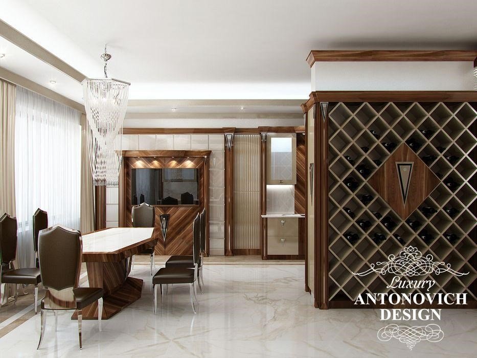 Элитный дизайн дома с элитной мебелью в стиле современная классика от студии дизайна интерьеров Антонович Дизайн