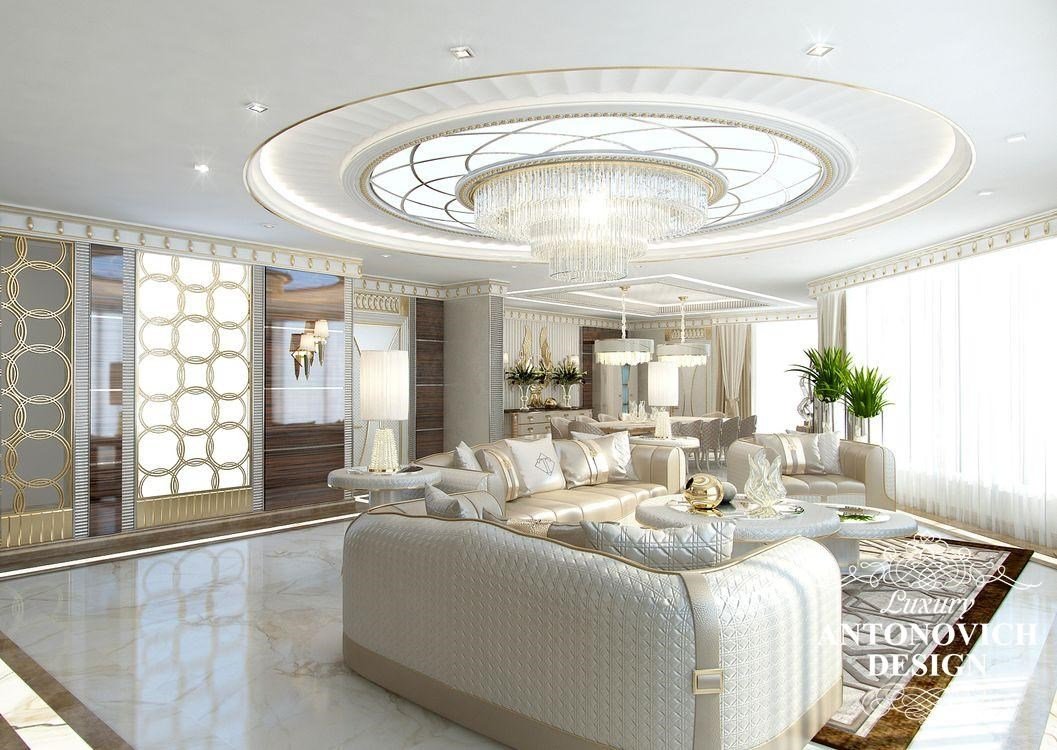 Элитный дизайн дома с роскошным холлом в стиле современная классика от Luxury Antonovich Design
