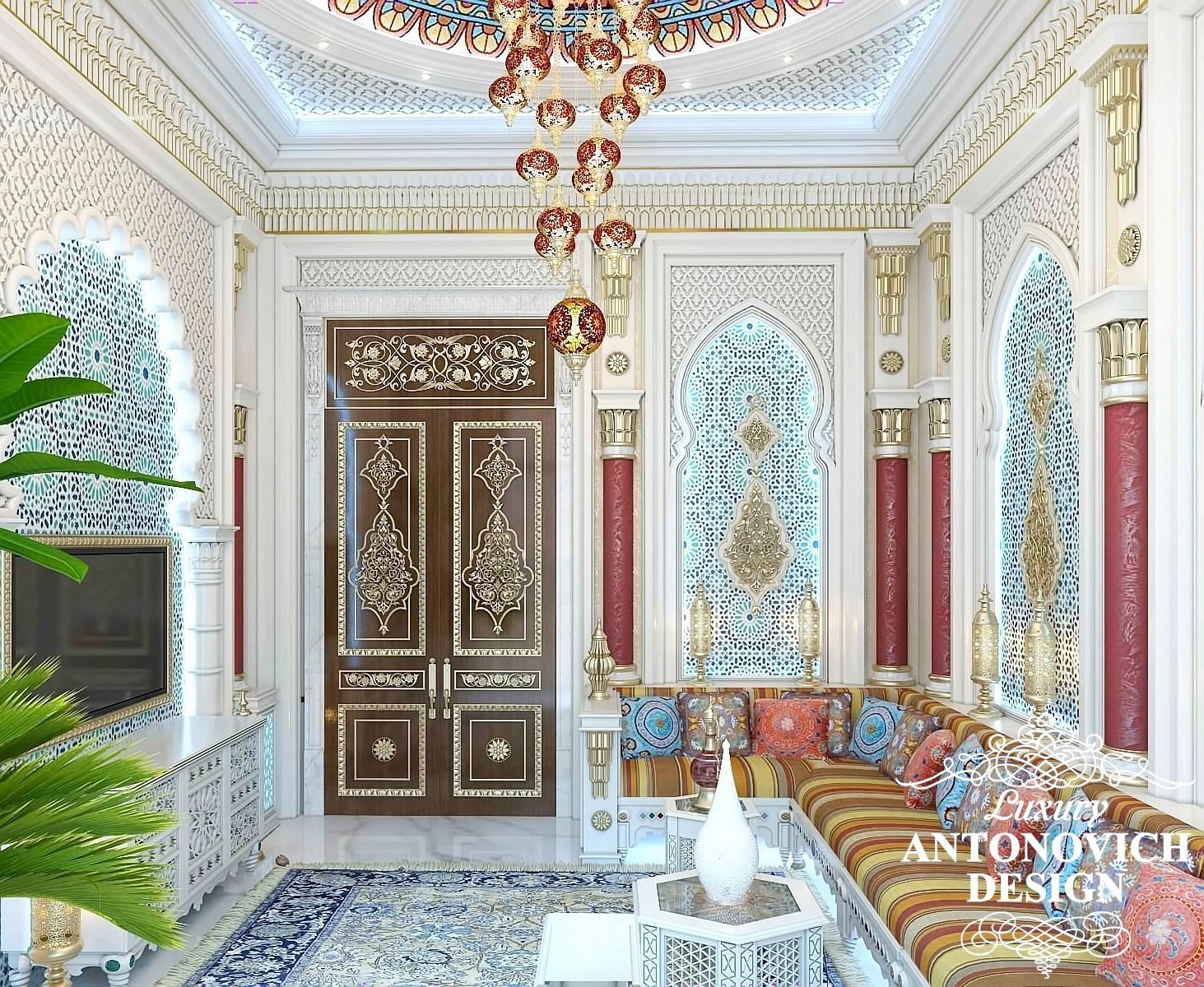 Красивая гостиная в арабском стиле
