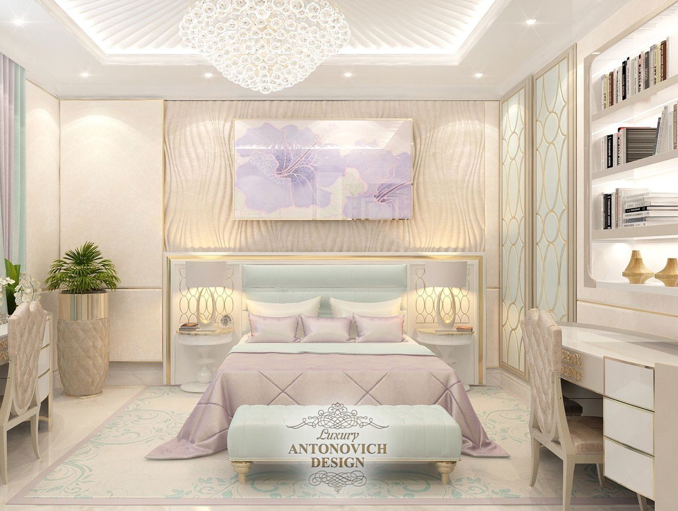 التصميم الداخلي لغرفة النوم الحديثة تصميم أنتونوفيتش الفاخر
