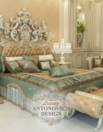 дизайн интерьера спальни в стиле барокко