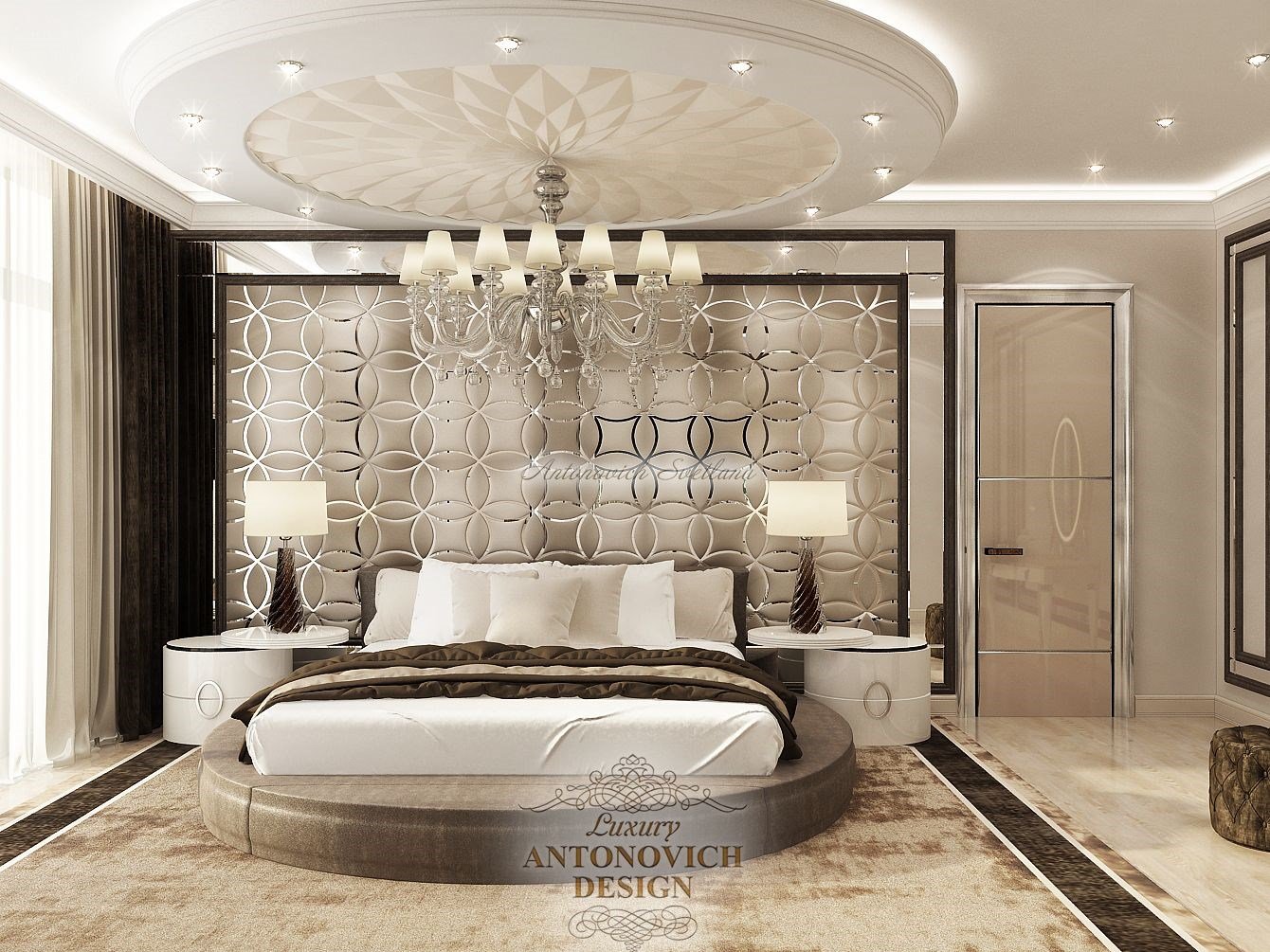 Элитный современный дизайн интерьера гостиной, Коттедж с бассейном, Астана