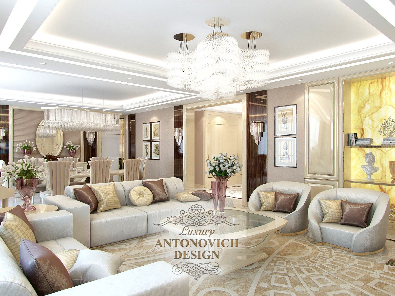 Элитный Дизайн  интерьер квартиры от Luxury Antonovich Design