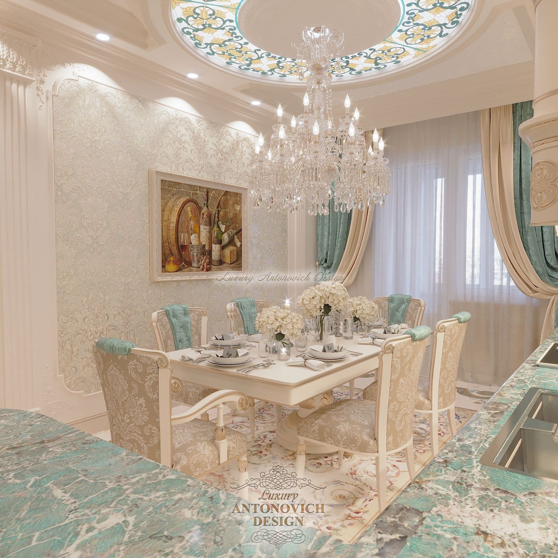 Дизайн интерьера гардероба хозяйского, Квартира для большой семьи в Алматы