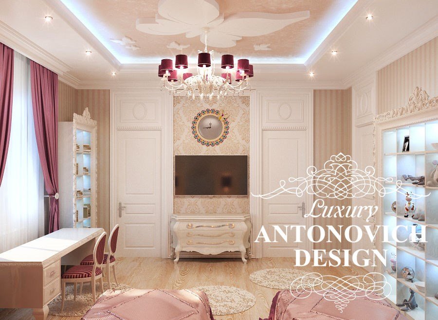 Элитный дизайн проект дома с элитной мебелью в стиле современная классика от студии дизайна Антонович Дизайн