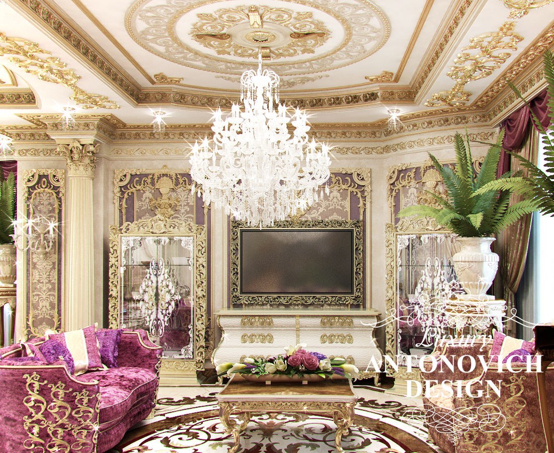 Элитный дизайн виллы с двумя спальнями в классическом стиле от студии дизайна в Астане Luxury Antonovich Design