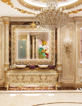 дизайн дома внутри с роскошной ванной