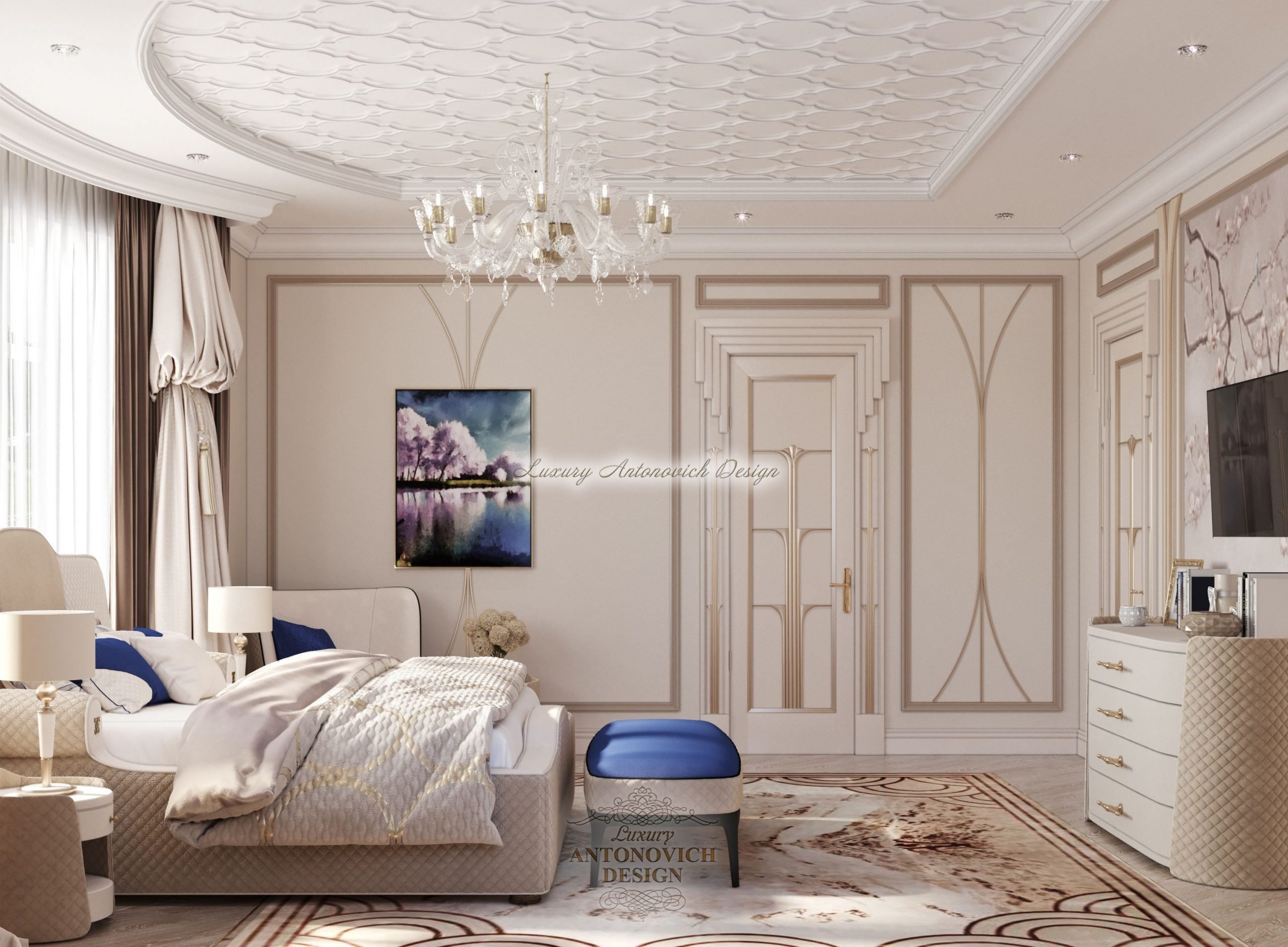 Элегантный дизайн интерьера гостевого санузла, Роскошный особняк в Актобе