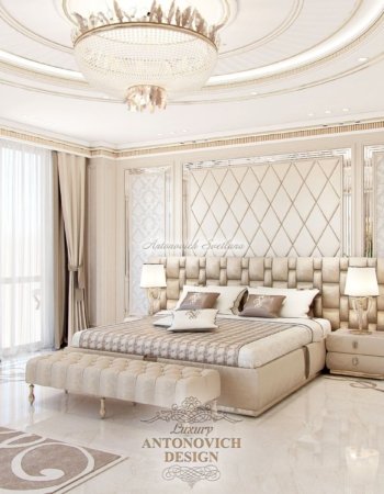 Хозяйская спальня, квартира в стиле ар деко в Алматы