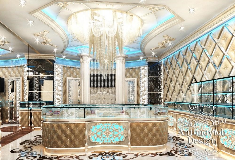 дизайн проект ювелирного салона фото казахстан - студия элитного дизайна интерьера Antonovich Design