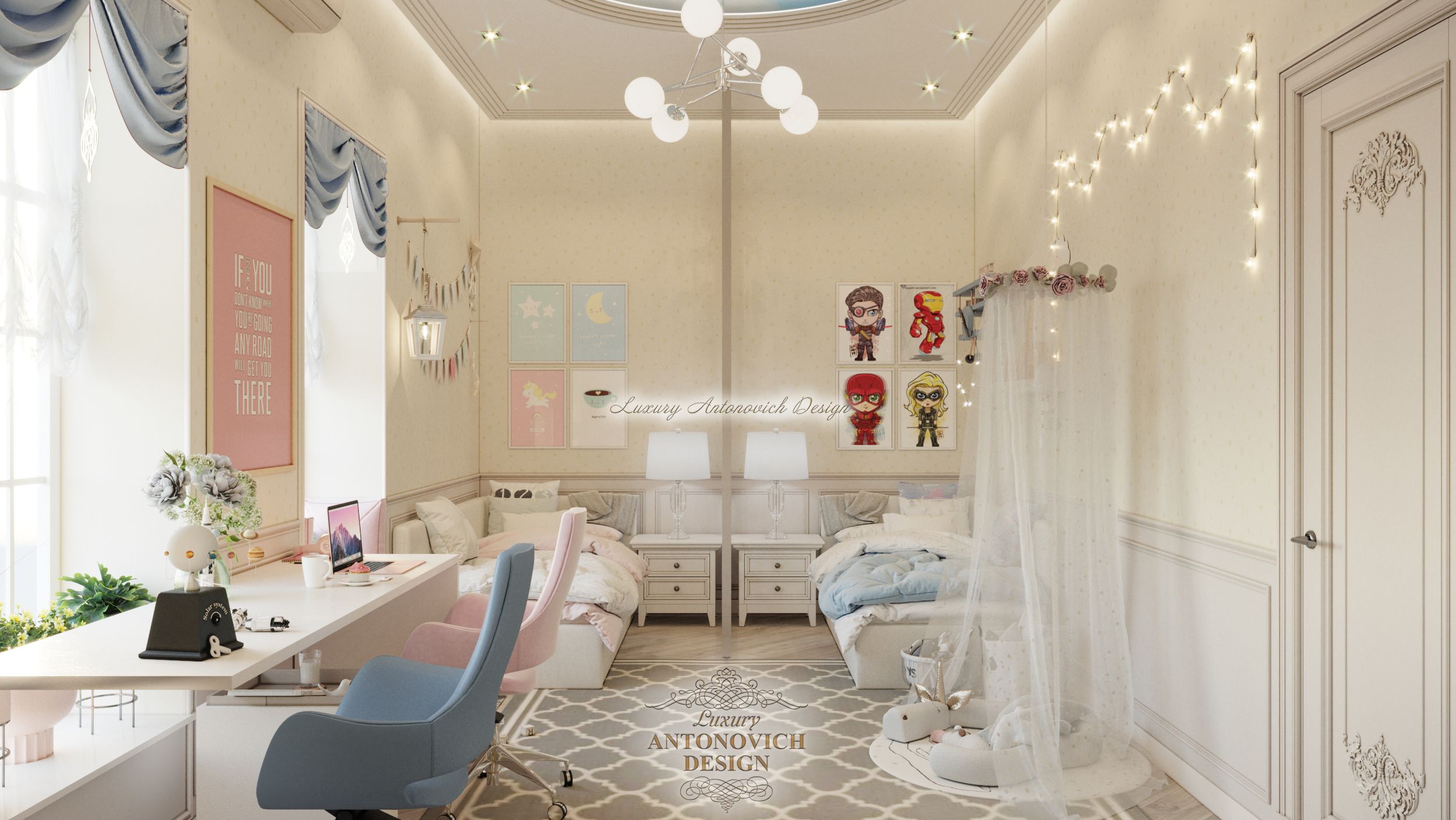 Детская спальня (4) квартира в Праге, Luxury Antonovich Design