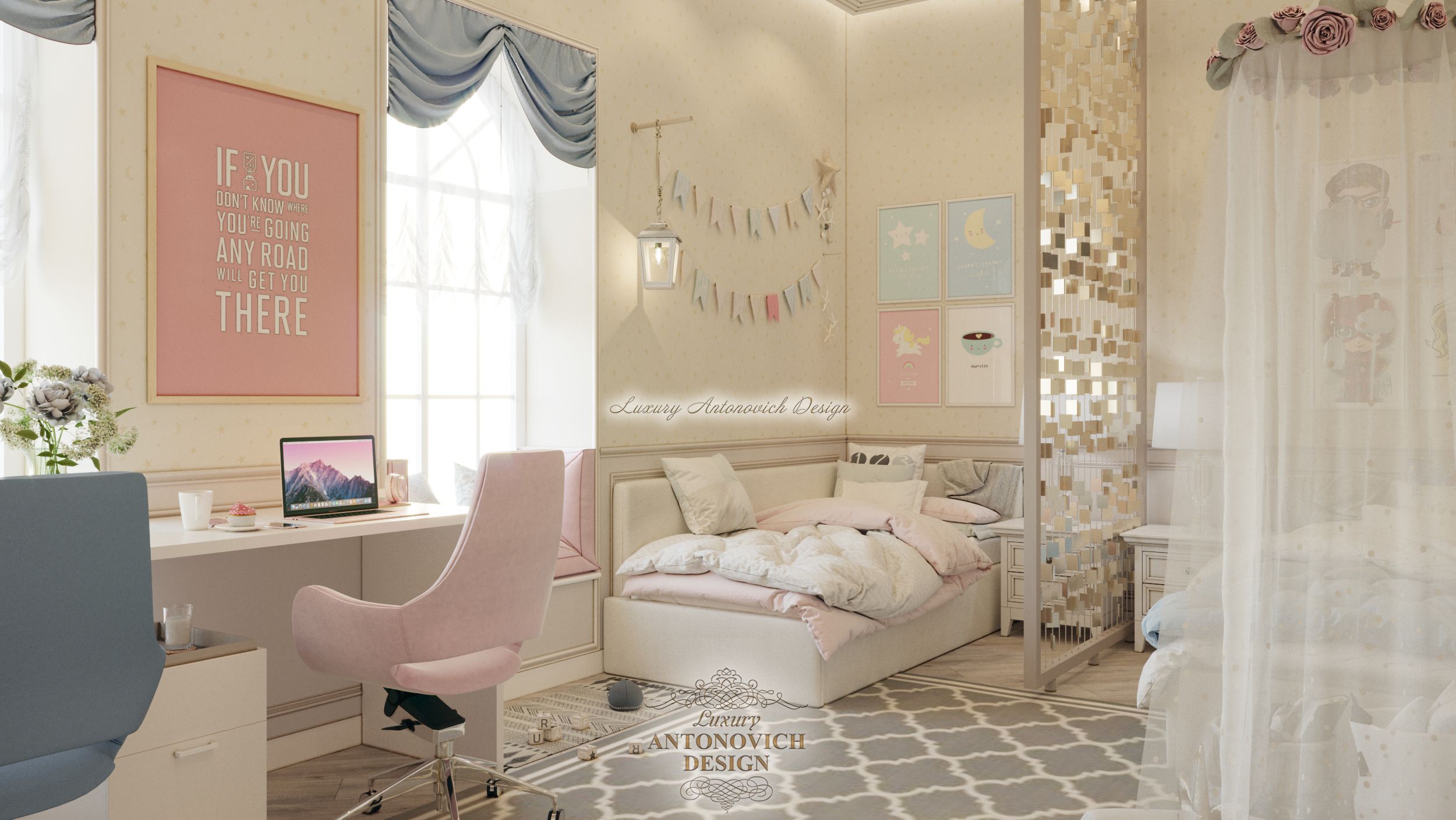 Современный интерьер Детская спальня (5) квартира в Праге, Luxury Antonovich Design