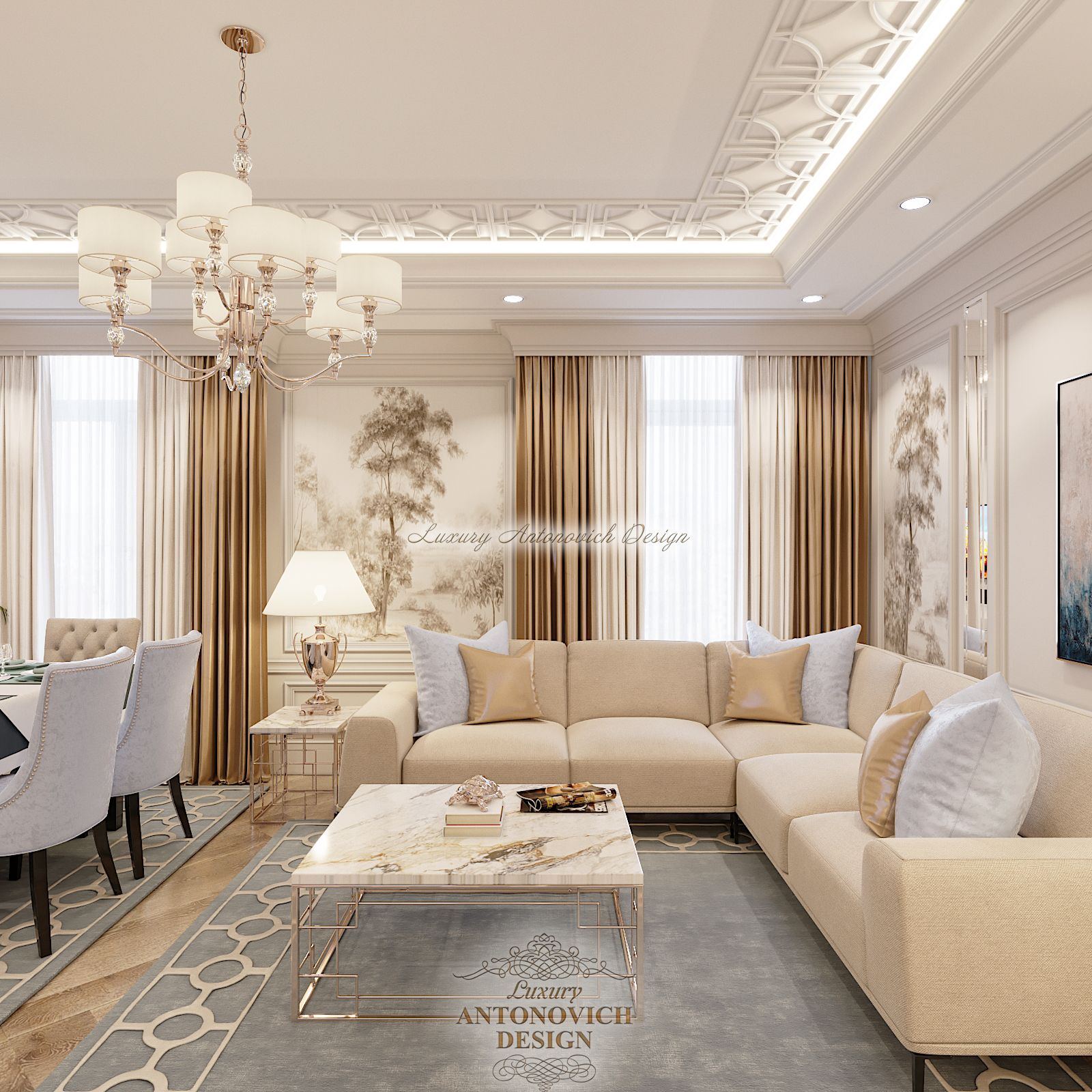 Интерьер гостиной (3), Luxury Antonovich Design
