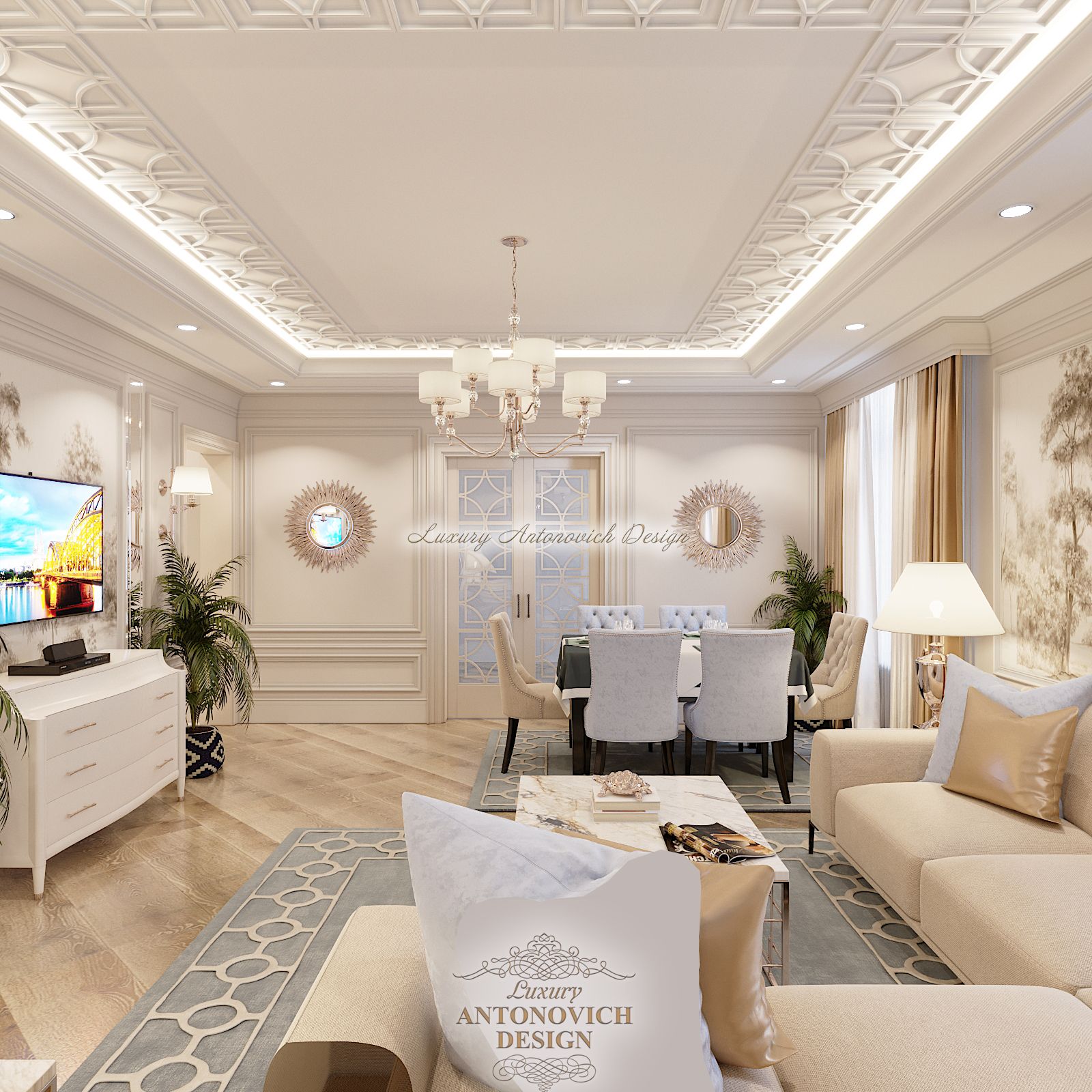 Современный интерьер гостиной (5), Luxury Antonovich Design