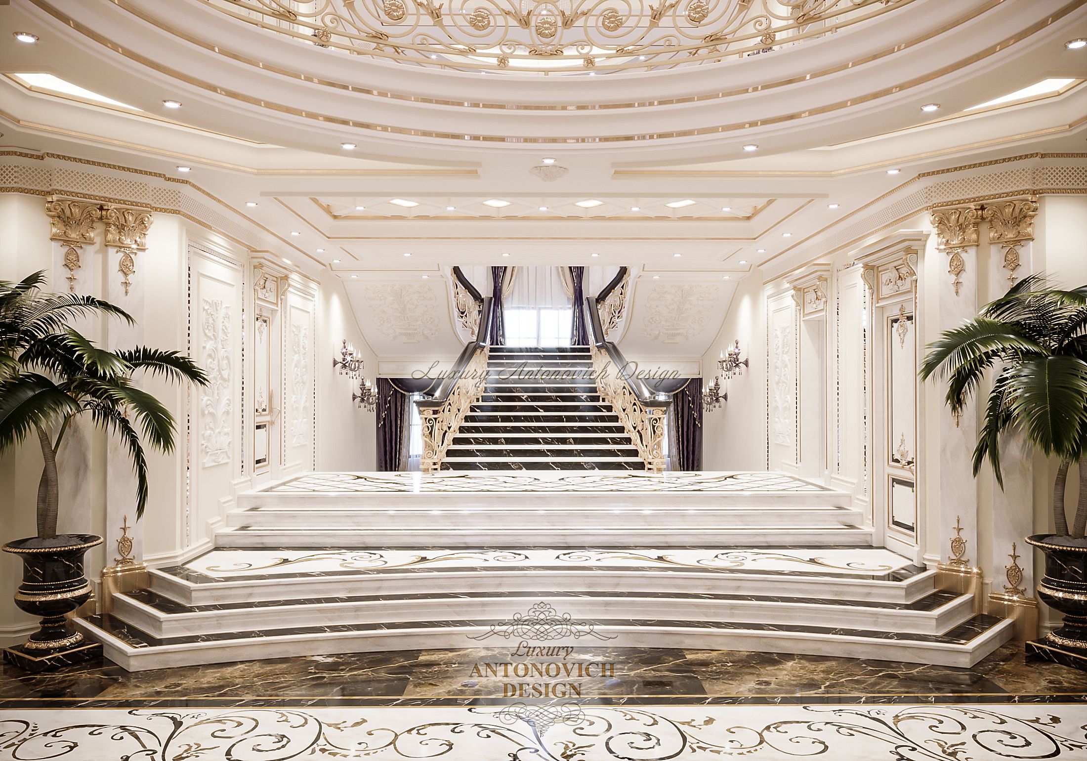 холл (5),особняк в Душанбе, Luxury Antonovich Design в Нур-Султане
