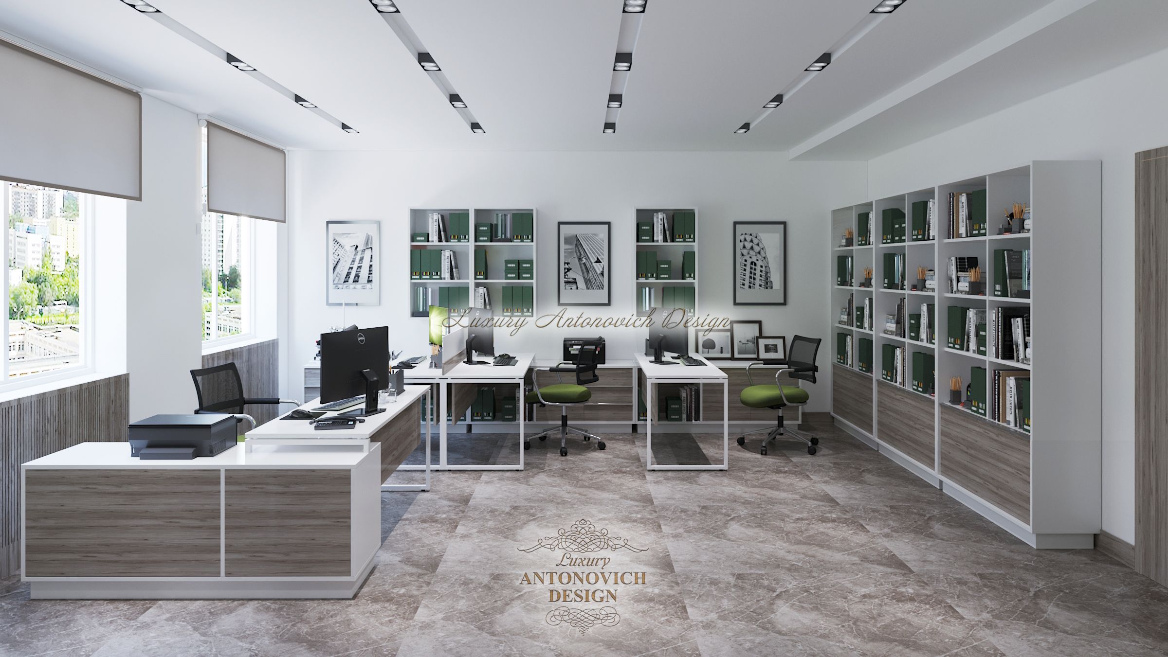 Современный интерьер кабинета, Luxury Antonovich Design